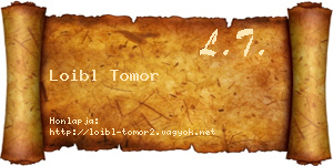 Loibl Tomor névjegykártya